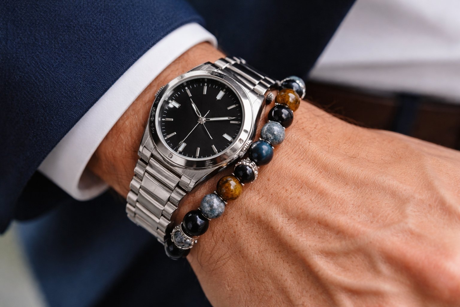 Peut on porter un bracelet de pierre avec une montre