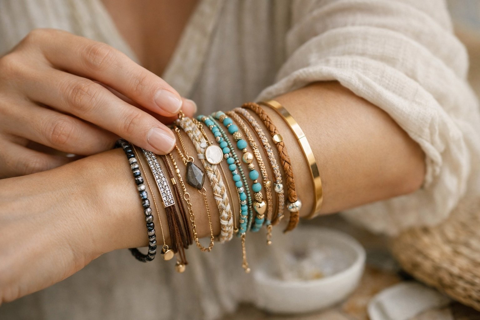 comment porter plusieurs bracelets sans qu'ils s'emmêlent